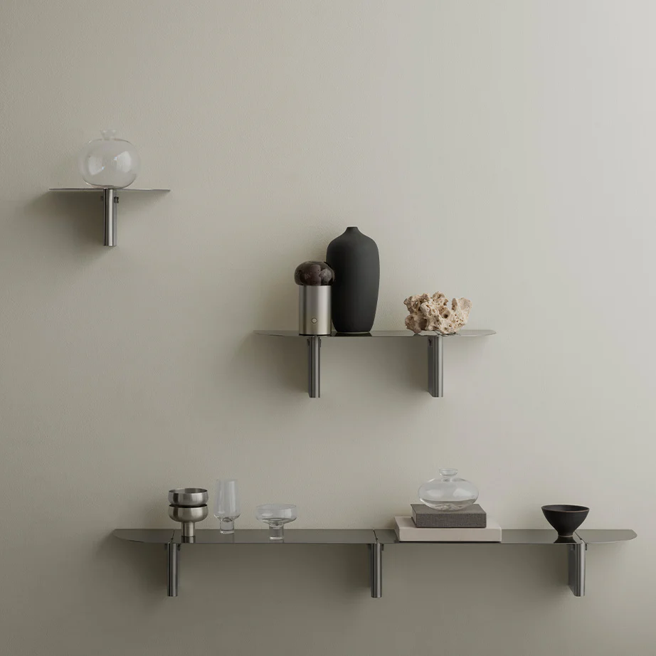 Oru Wall Shelves Shelf | Brushed Stainless Steel - Image 2